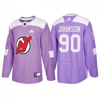 Maillot Hockey New Jersey Devils Marcus Johansson 2018 Fights Cancer Volet