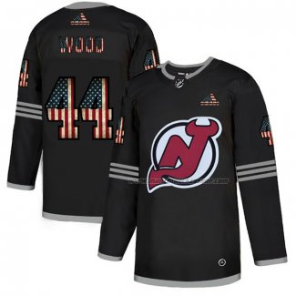 Maillot Hockey New Jersey Devils Miles Wood 2020 USA Flag Noir