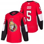 Maillot Hockey Ottawa Senators Cody Ceci Authentique Domicile 2018 Rouge