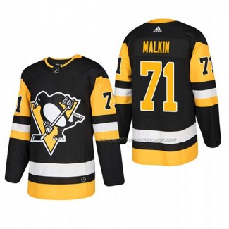 Maillot Hockey Pittsburgh Penguins Evgeni Malkin Domicile Authentique Joueur Noir