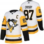 Maillot Hockey Pittsburgh Penguins Sidney Crosby Authentique Exterieur 2018 Blanc