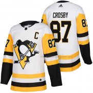 Maillot Hockey Pittsburgh Penguins Sidney Crosby Authentique Exterieur 2018 Blanc