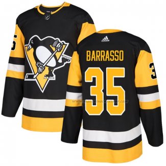 Maillot Hockey Pittsburgh Penguins Tom Barrasso Domicile Authentique Noir