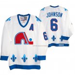 Maillot Hockey Quebec Nordiques Arik Johnson Heritage Vintage Replica Blanc