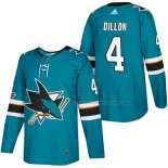 Maillot Hockey San Jose Sharks Brenden Dillon Authentique Domicile 2018 Vert