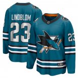 Maillot Hockey San Jose Sharks Oskar Lindblom Domicile Breakaway Vert