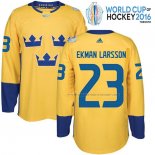 Maillot Hockey Suecia Oliver Ekman Larsson Premier 2016 World Cup Jaune