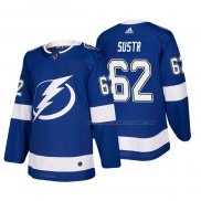 Maillot Hockey Tampa Bay Lightning Andrej Sustr Domicile Authentique Joueur Bleu