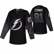 Maillot Hockey Tampa Bay Lightning Erik Cernak Alterner Noir