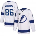 Maillot Hockey Tampa Bay Lightning Nikita Kucherov 2018 Authentique Road Blanc