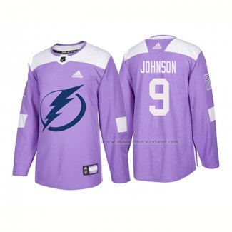 Maillot Hockey Tampa Bay Lightning Tyler Johnson Authentique 2018 Fights Cancer Volet