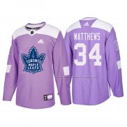 Maillot Hockey Toronto Maple Leafs Auston Matthews 2018 Fights Cancer Volet