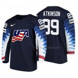 Maillot Hockey USA Cam Atkinson 2018 Iihf World Championship Joueur Noir