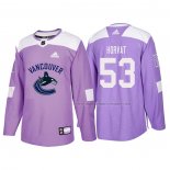 Maillot Hockey Vancouver Canucks Bo Horvat 2018 Fights Cancer Volet