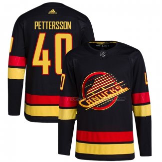 Maillot Hockey Vancouver Canucks Elias Pettersson Alterner Authentique 2022-23 Noir