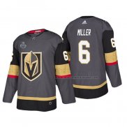 Maillot Hockey Vegas Golden Knights Colin Miller Bound Patch 2018 Stanley Cup Final Gris