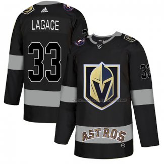 Maillot Hockey Vegas Golden Knights Lagace City Joint Name Stitched Noir