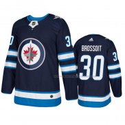 Maillot Hockey Winnipeg Jets Laurent Brossoit Domicile Authentique Bleu