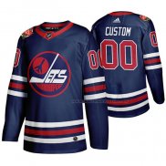 Maillot Hockey Winnipeg Jets Personnalise 2019-20 Heritage Classic Bleu