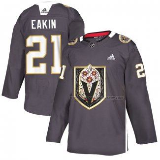 Maillot Vegas Golden Knights Cody Eakin Dia de Los Muertos Gris