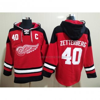 Veste a Capuche Detroit Red Wings Henrik Zetterberg Rouge