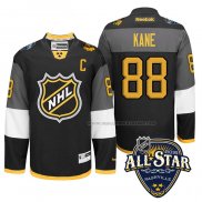 Maillot Hockey 2016 All Star Chicago Blackhawks Patrick Kane Captain Noir