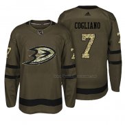 Maillot Hockey Anaheim Ducks Andrew Cogliano Salute To Service Vert Militar