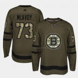 Maillot Hockey Boston Bruins Charlie Mcavoy 2018 Salute To Service Vert Militar
