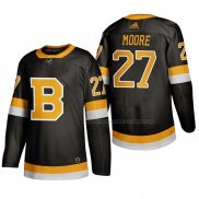 Maillot Hockey Boston Bruins John Moore Alterner 2019-20 Noir