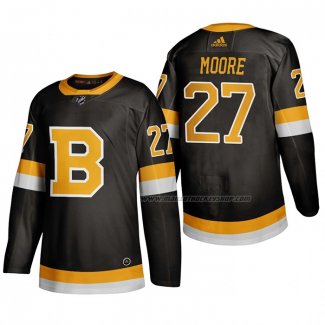 Maillot Hockey Boston Bruins John Moore Alterner 2019-20 Noir