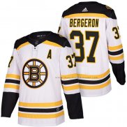 Maillot Hockey Boston Bruins Patrice Bergeron 2018 Exterieur Authentique Blanc