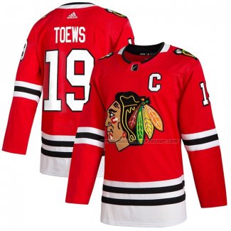 Maillot Hockey Chicago Blackhawks Jonathan Toews Domicile Authentique Rouge