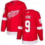 Maillot Hockey Detroit Red Wings Gordie Howe 9 Domicile Authentique Rouge