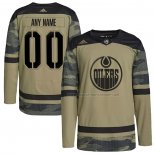 Maillot Hockey Edmonton Oilers Personnalise Military Appreciation Team Authentique Practice Camouflage