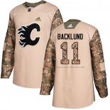 Maillot Hockey Enfant Calgary Flames Mikael Backlund Authentique 2017 Veterans Day Camouflage