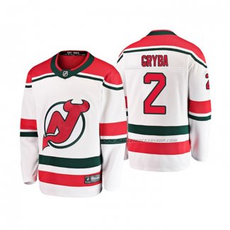 Maillot Hockey Enfant New Jersey Devils Eric Gryba Alterner Breakaway Blanc