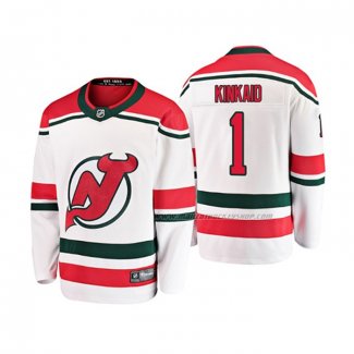 Maillot Hockey Enfant New Jersey Devils Keith Kinkaid Alterner Breakaway Blanc