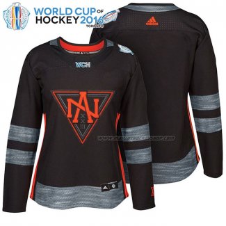 Maillot Hockey Femme America del Norten Black 2016 World Cup