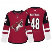 Maillot Hockey Femme Arizona Coyotes Jordan Martinook Authentique Joueur Rouge