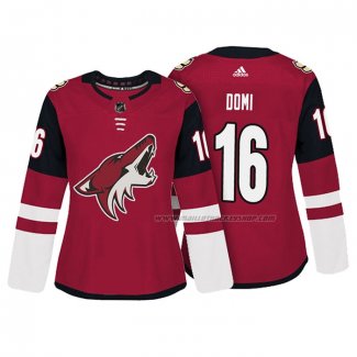 Maillot Hockey Femme Arizona Coyotes Max Domi Authentique Joueur Rouge