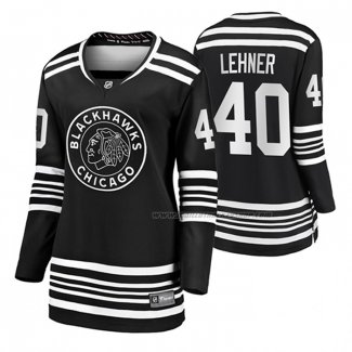 Maillot Hockey Femme Chicago Blackhawks Robin Lehner Premier Alterner Noir