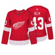 Maillot Hockey Femme Detroit Red Wings Darren Helm Authentique Joueur Rouge