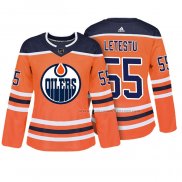 Maillot Hockey Femme Edmonton Oilers Mark Letestu Authentique Joueur Orange