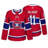 Maillot Hockey Femme Montreal Canadiens Brendan Gallagher Authentique Joueur Rouge