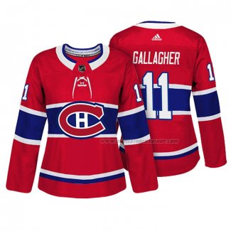 Maillot Hockey Femme Montreal Canadiens Brendan Gallagher Authentique Joueur Rouge