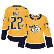 Maillot Hockey Femme Nashville Predators Kevin Fiala Domicile Authentique Joueur Jaune