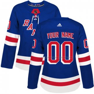 Maillot Hockey Femme New York Rangers Personnalise Domicile Bleu