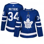Maillot Hockey Femme Toronto Maple Leafs Auston Matthews Domicile Authentique Joueur Bleu