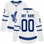 Maillot Hockey Femme Toronto Maple Leafs Personnalise Exterieur Blanc