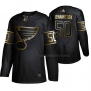 Maillot Hockey Golden Edition St. Louis Blues Jordan Binnington Authentique Noir